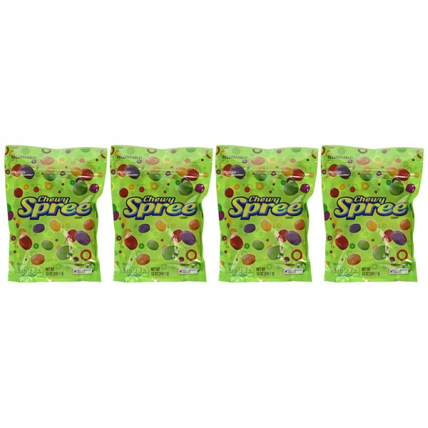 Wonka, Chewy Spree Candy, 12oz Bag (Pack of 4)
