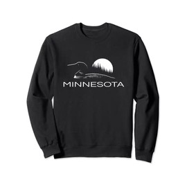 Minnesota - Loon and Trees in Moonlight Sweatshirt