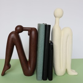 Decorative Bookends - Bookends Holder, Thinker Statue Decorative, Abstract Decorative Aesthetic Bookends, Modern Bookshelf Decorative, Suitable for Bookshelf Living Room Office Home Decor or Presents