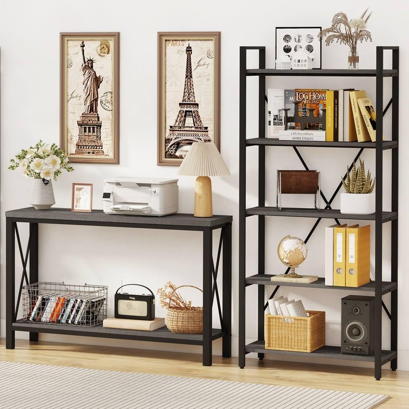 BON AUGURE Console Tables for Living Room, Industrial Couch Table