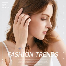 CATOR Women's Moonstone Bracelet Shiny Silver Bracelet Moonstone Bracelet for Her Mother's Day Gifts Moonstone Jewellery for Women