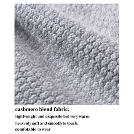 jaxmonoy Slouchy Beanies for Women Winter Soft Warm Cashmere Hat Skull Cap Ladies Knit Wool Beanie hat for Women - Light Grey