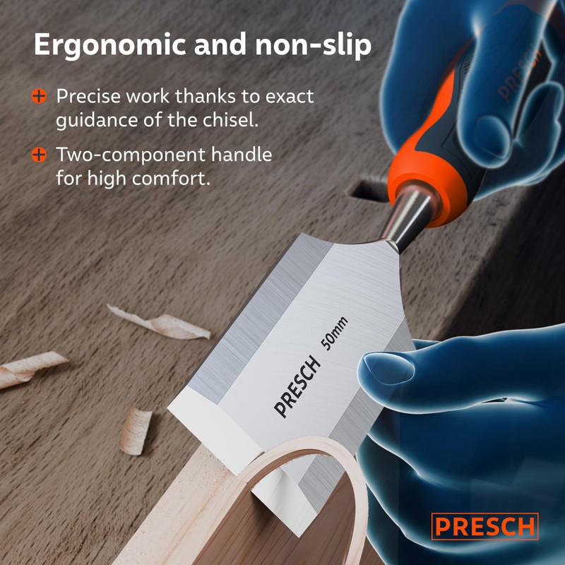 Presch Wood Chisel 50mm - Perfectly Polished for immediate use
