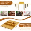 Bamboo Sofa Arm Tray 2-in-1 Couch Armrest Table with Detachable