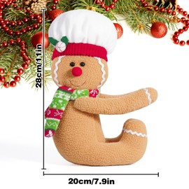 Gingerbread Hugger Doll Christmas Tree Topper Decoration Funny Plush Stuffed Wine Bottle Curtain Ornament for Christmas Decoration