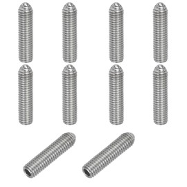 PATIKIL M5x20mm Ball Point Set Screws, 10 Pcs 304 Stainless Steel Hex Socket Spring Ball Point Grub Screws for Industrial Machine Home Furniture Workplaces, Silver