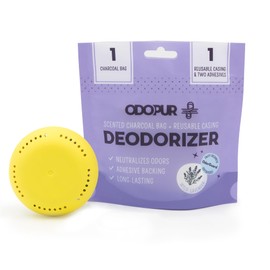 Odopur Scented Charcoal Odor Deodorizer with Reusable Casing, Lavender