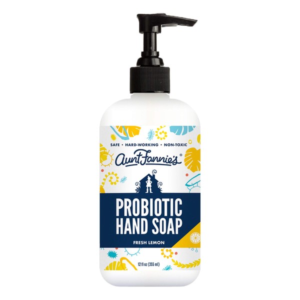 Aunt Fannie's Jabón de manos Probiotic Power – 12 onzas líquidas (limón fresco, botella individual)