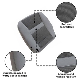 SecosAutoparts - Funda de asiento de tela de repuesto para Dodge Ram 1500 2500 3500 4500 5500 2006 2007 2008 2009 2010