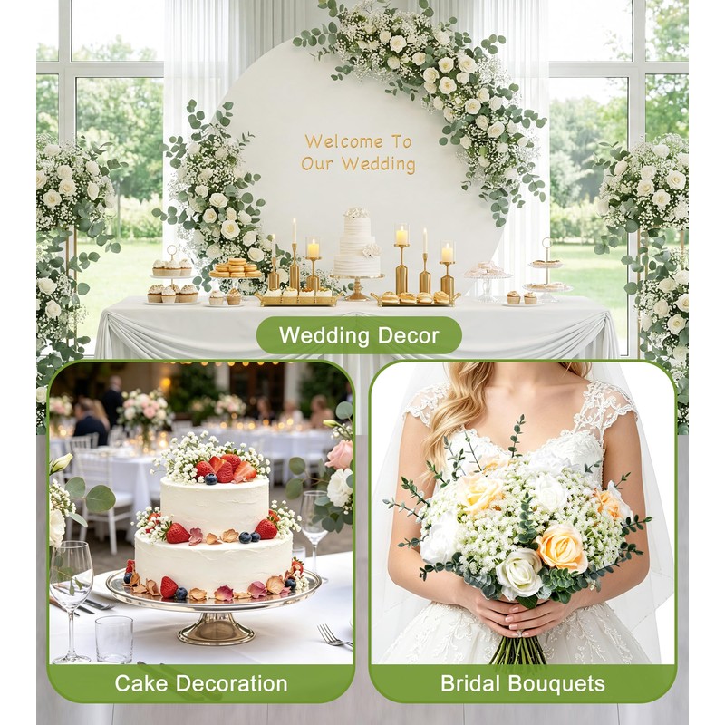 250Pcs Babys Breath Artificial Flowers Bulk-Fake Babys Breath Flowers
