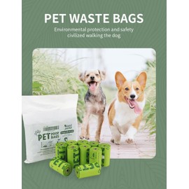 Dog Poop Bags Biodegradable, Unscented, 60 Count, Cornstarch Made, No Leaking, Large Size (30 x 40 Inches)