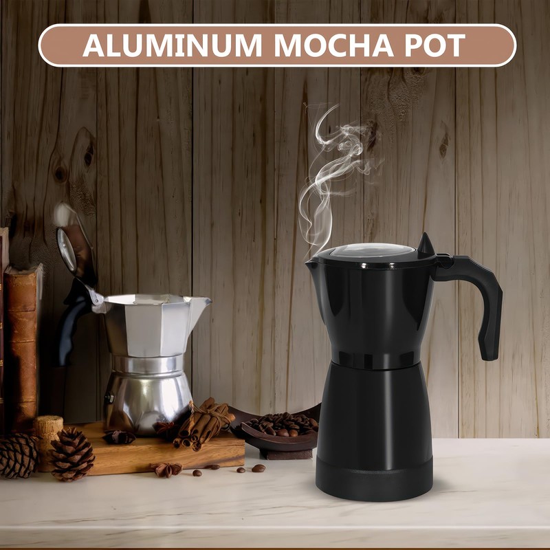 SHANGSKY Coffee Pot Electric Moka Pot 6 Cup, Espresso Coffee
