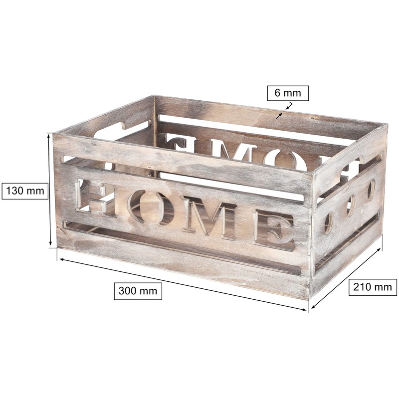 KOTARBAU® Wooden box with decorative cut-outs and handle. Perfect for