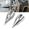 Unbranded CNC Spike Front Axle Nut Covers Fit For Harley