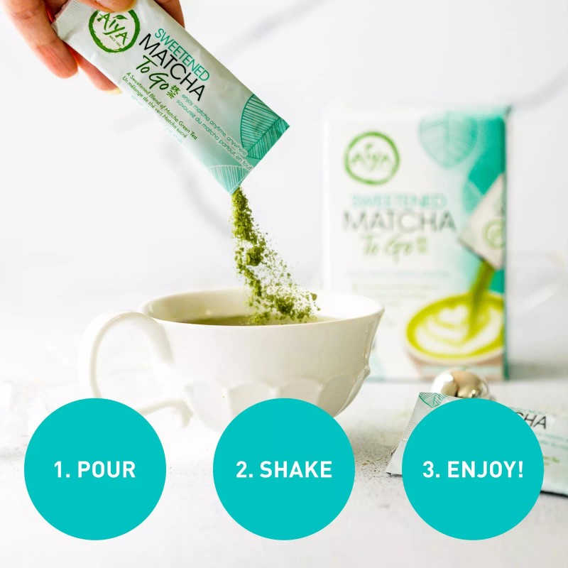 Aiya Japanese Sweetened Matcha To Go Sticks 0.42oz Pack of