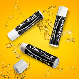 ChapStick Classic (3 Sticks) Original Flavor Skin Protectant Flavored Lip Balm Tube, 0.15 Ounce Each