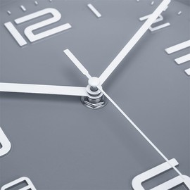 Topkey 12 Inch Silent Wall Clock Kitchen Simple Design Non-ticking Decorative Home Office Wall Clock - Grey