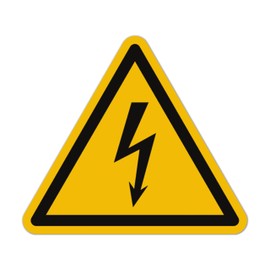 Electric Sticker (Pack of 15, 50 mm) - Warning Current Warning Sticker - Warning of Electrical Voltage - Hazard Sticker High Voltage (Safety Sign According to ASR A1.3 / ISO 7010 / W012)