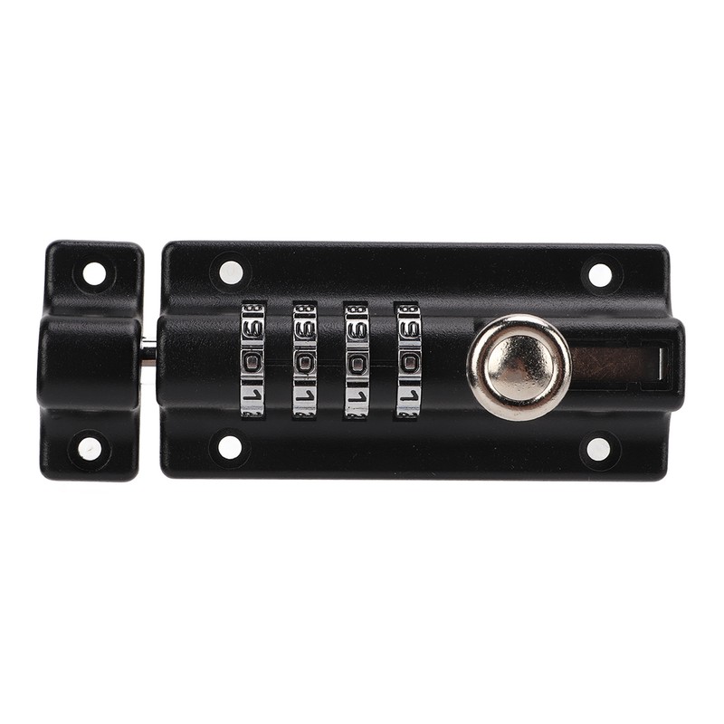 Combination Latch Lock 4 Digit Black Anti Theft Waterproof for