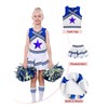 LOLANTA Girls' Carnival Costume, Cheerleader Dress with Pompoms and Socks,