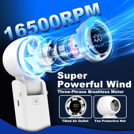 VvLons Portable Handheld Turbo Fan, 100 Gear Wind, 3-IN-1 Foldable Personal Handheld Mini Fan with Air Turbo Cooling, 3600mAh Battery Operated Fans Rechargeable for Travel Working Outdoor Activities