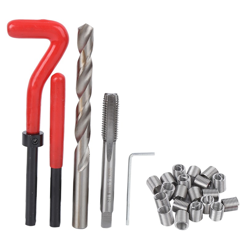 25pcs M10 Thread Repair Kit Thread Tap Drill Bit Damaged