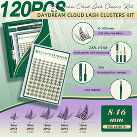 Natural Wispy Lash Clusters Kit CLOUD-A Ultra Soft DIY Set C Curl