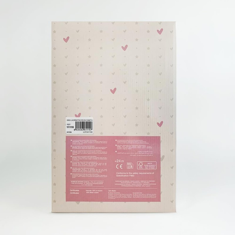 Antonio Juan Kika 27 cm Crying Doll without Teat Pink