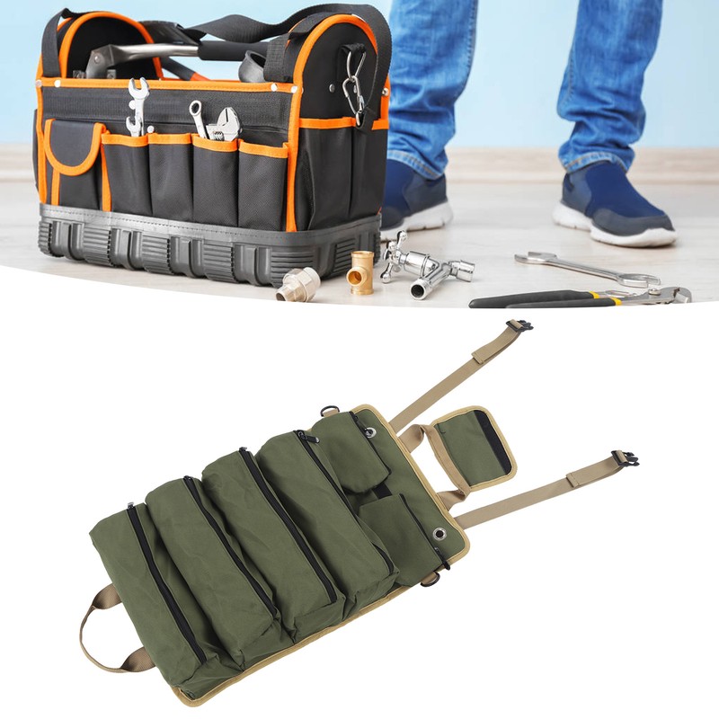 Tool Roll Up Bag Oxford Cloth Portable Multi Purpose Tool