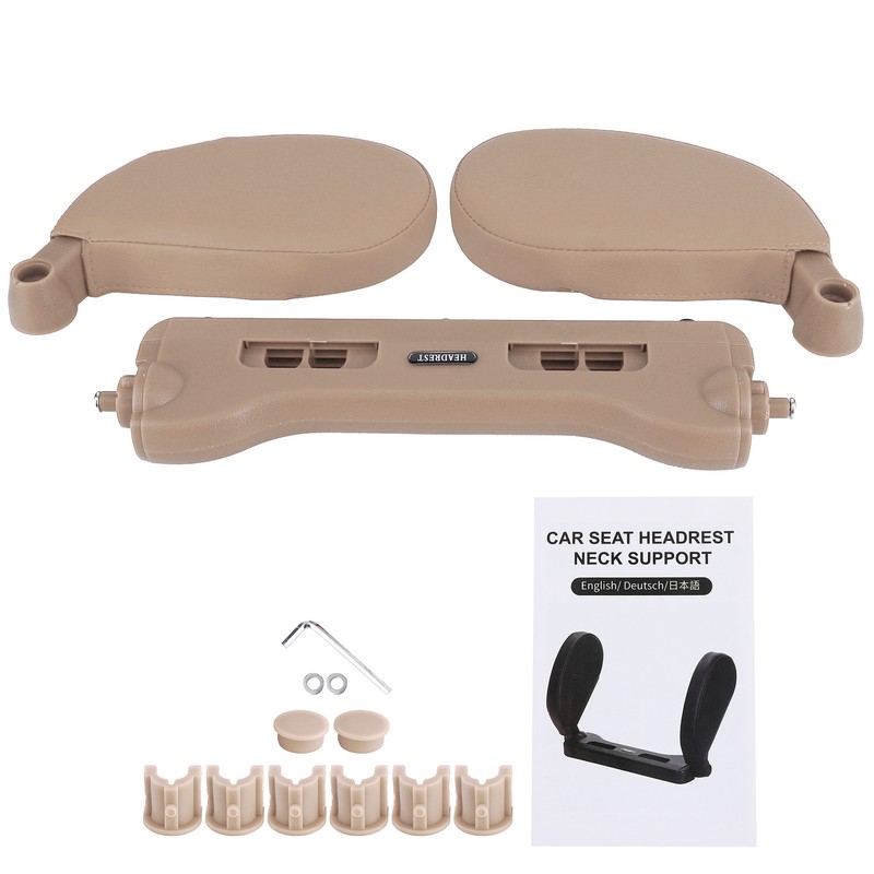 Car Seats Headrest Comfortable PU Leather Head Neck Side Pillow