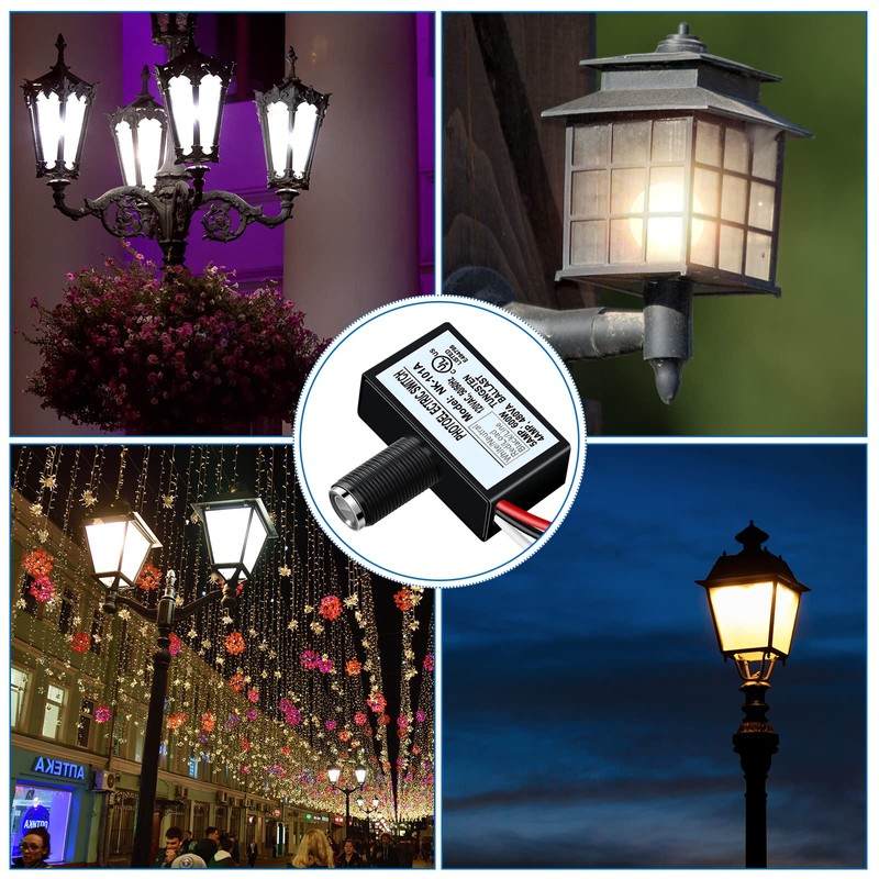 4 Pack 120V AC Photoelectric Switch Light Control Sensor Button