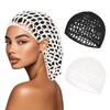 2 PCS Hair Nets for Sleeping Mesh Crochet Hair Wrap