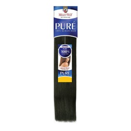 Human Hair Weave MilkyWay Pure Yaki (10 Inch (Pack of 2), 4)