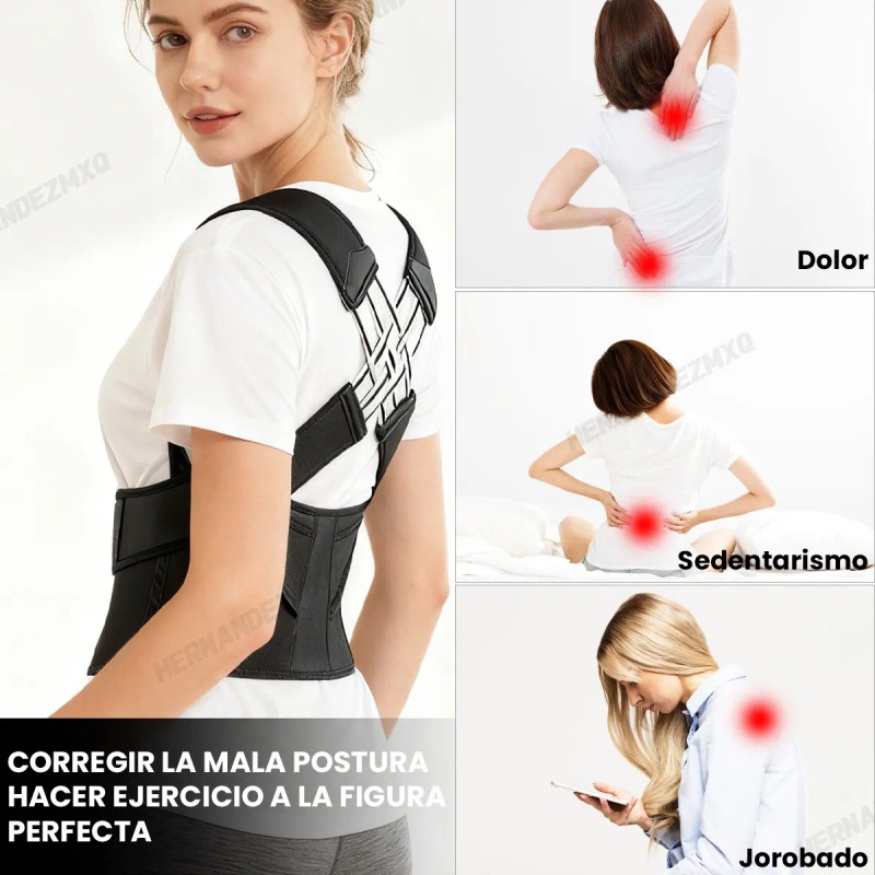 2pzs Chaleco Corrector Postura Ortopédico Faja Lumbar Unisex