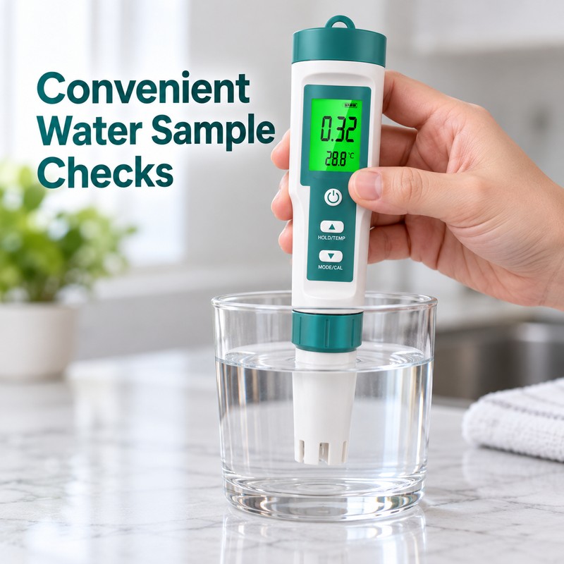 Digital Water Quality Tester with LCD Display – Portable Handheld