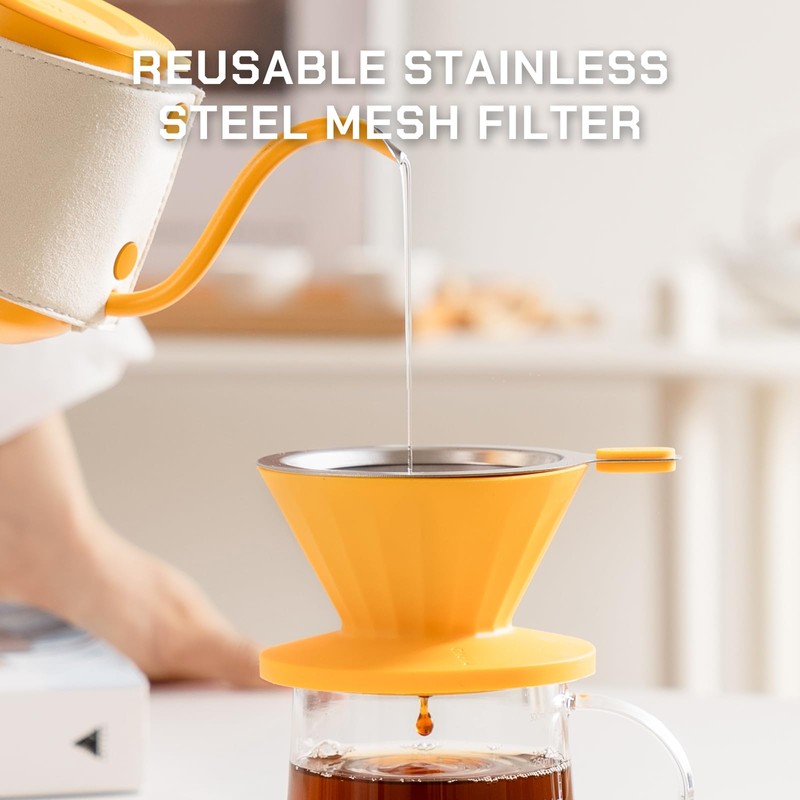 Pour Over Coffee Maker Set, Pour Over Kettle, Coffee Dripper,