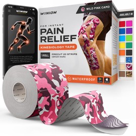Kinesiology Tape-Incredible Support for Athletic Sports and Recovery + Free Taping Guide - Pre-Cut 2 inch 16.4 feet (Wild Pink Camo + Free Taping Guide, 1 Pack)