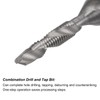 sourcing map 2 Pieces Combined Drill Tap TiAlN Coated Cobalt