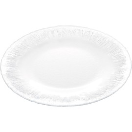 ヴェトロ・フェリーチェ Vetro Felice 349133P Platter Western Tableware Plate Silver 13.0 inches (33 cm) Glass of Happiness Flash