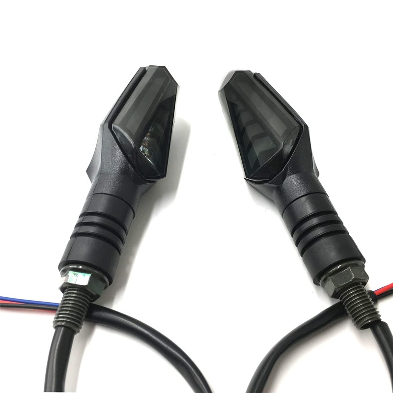 VRWEARE Universal 4Pcs Motorcycle Turn Signals Double Color Led Yellow