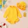 YOUNGER TREE Infant Baby Girls Swimsuit Long Sleeve Swimsuit One