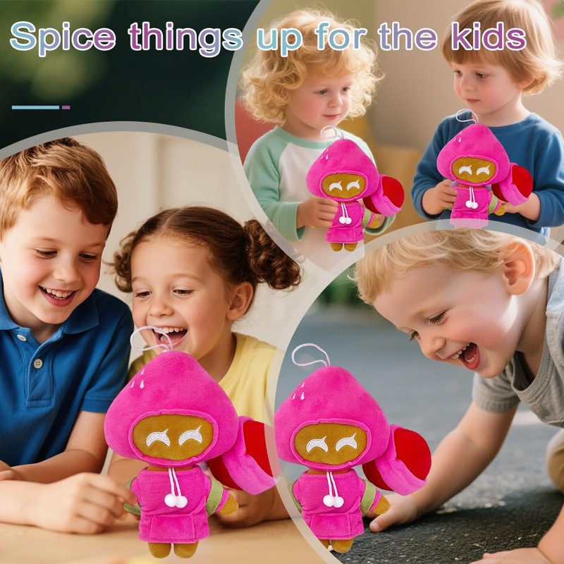 KryfxToy Cookie Plushie, Cartoon Mushroom Plush Toy, Squishy Game Character