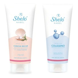 Set Crema Colágeno Concha Nácar Shelo Aclara Manchas