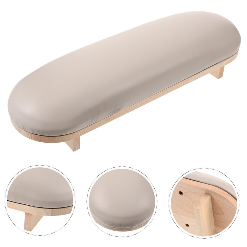 VICASKY Manicure Hand Rest Pillow Lightweight Wooden Nail Arm Cushion