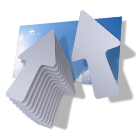 imaggge.com 12 Arrows - Light Grey - Warning and Orientation Stickers - Indoor and Outdoor - Directions, Arrow Route, Signpost