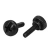 Sourcingmap M3 x 10mm Knurled Phillips Head Thumb Screw Black