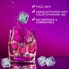 Light Up Ice Cubes for Drinks, 12 PCS Pink LED