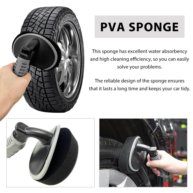 BWBWND Car Tire Shine Applicator, High-Density Sponge Tyre Dressing Applicator