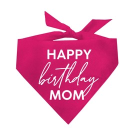 Happy Birthday Mom Dog Bandana (Pink OS 959)