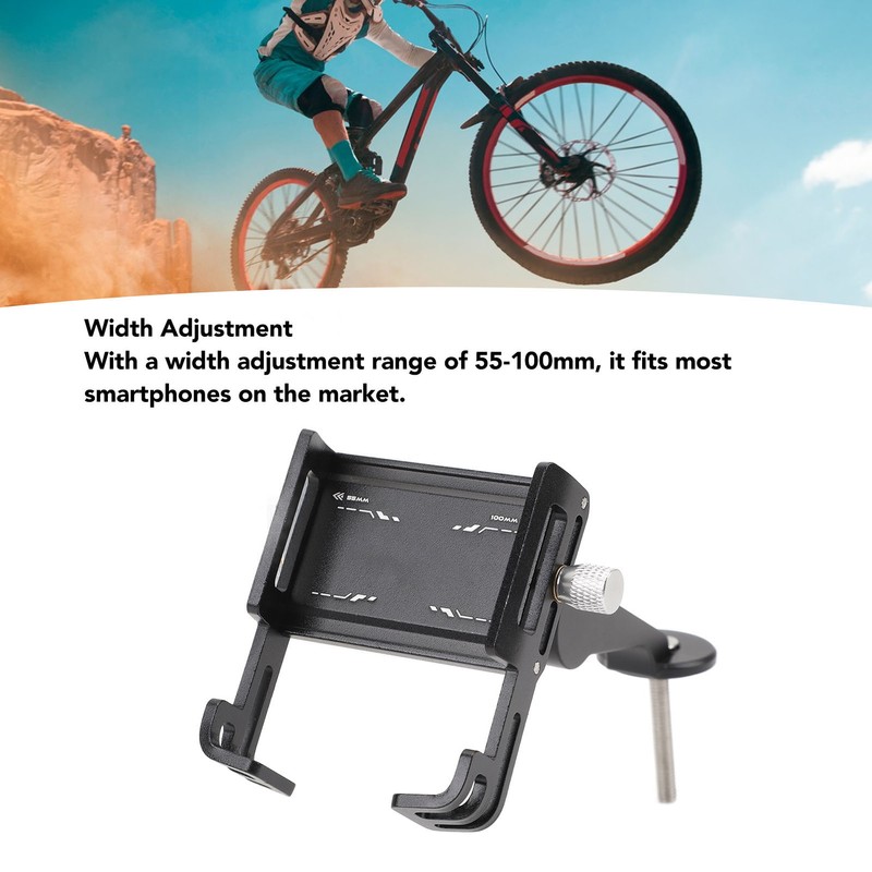 Bike Stem Phone Mount Holder Aluminum Alloy Adjustable Bicycle Phone